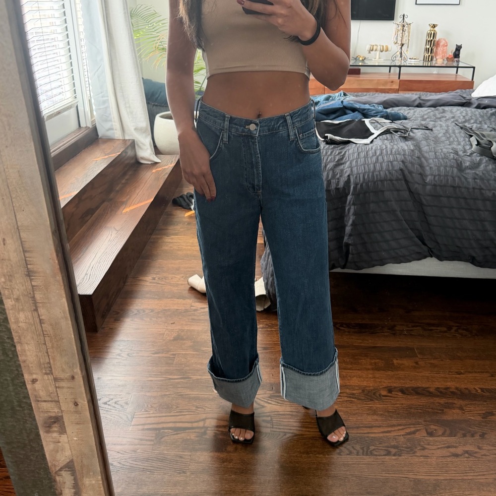 Pilcro Boyfriend Mid-Rise Relaxed Jeans Size 27